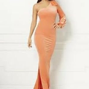 New York & Company Eva Mendes Peach Dress XS